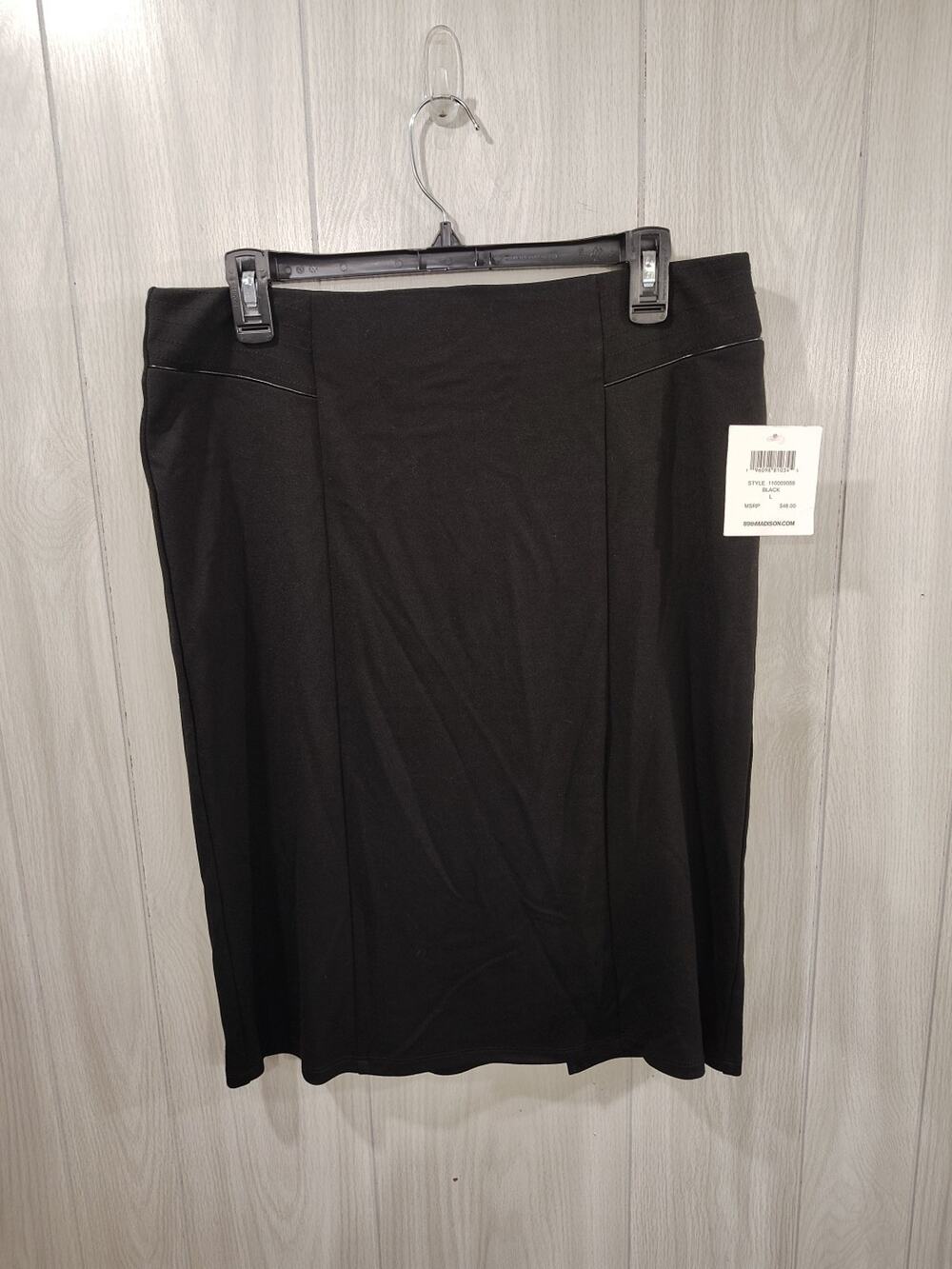 Women's 89th Madison NWT Black Skirt Size L Goth Office Church Casual Minimalist